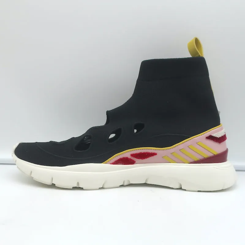 Valentino Heroes Cutout Sock Sneakers Black Stretch Knit Size 41