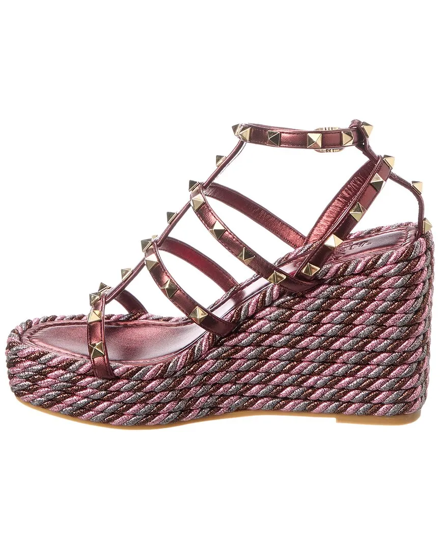 Valentino Rockstud 95 Caged Leather Sandal