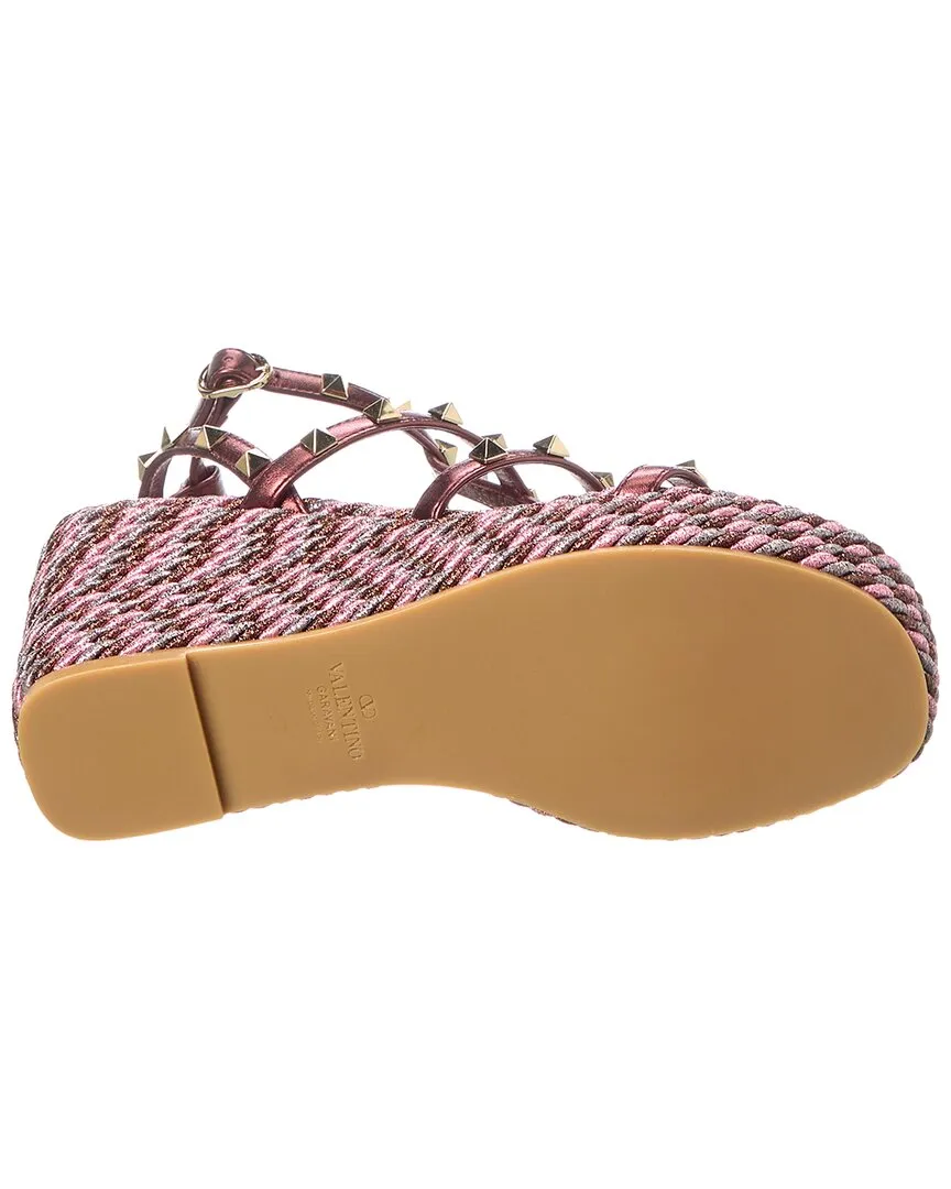 Valentino Rockstud 95 Caged Leather Sandal
