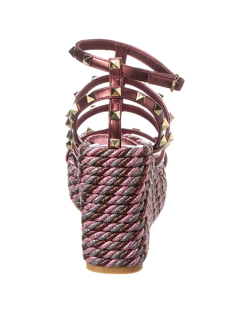 Valentino Rockstud 95 Caged Leather Sandal