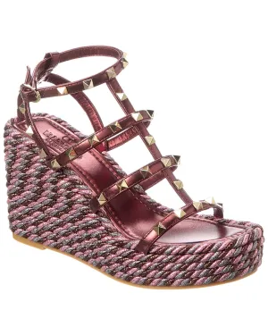 Valentino Rockstud 95 Caged Leather Sandal