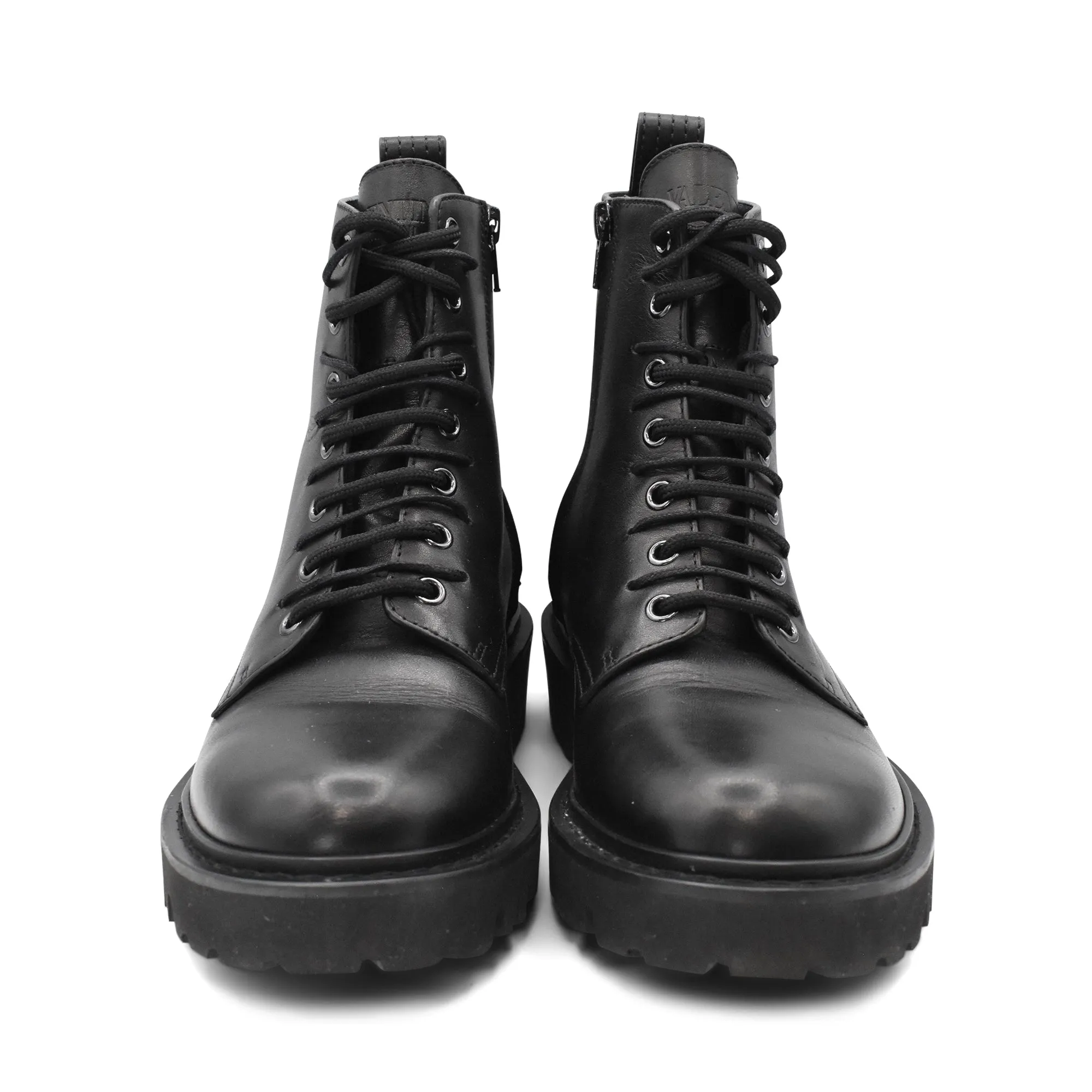 Valentino 'V Logo' Combat Boots - Women's 37