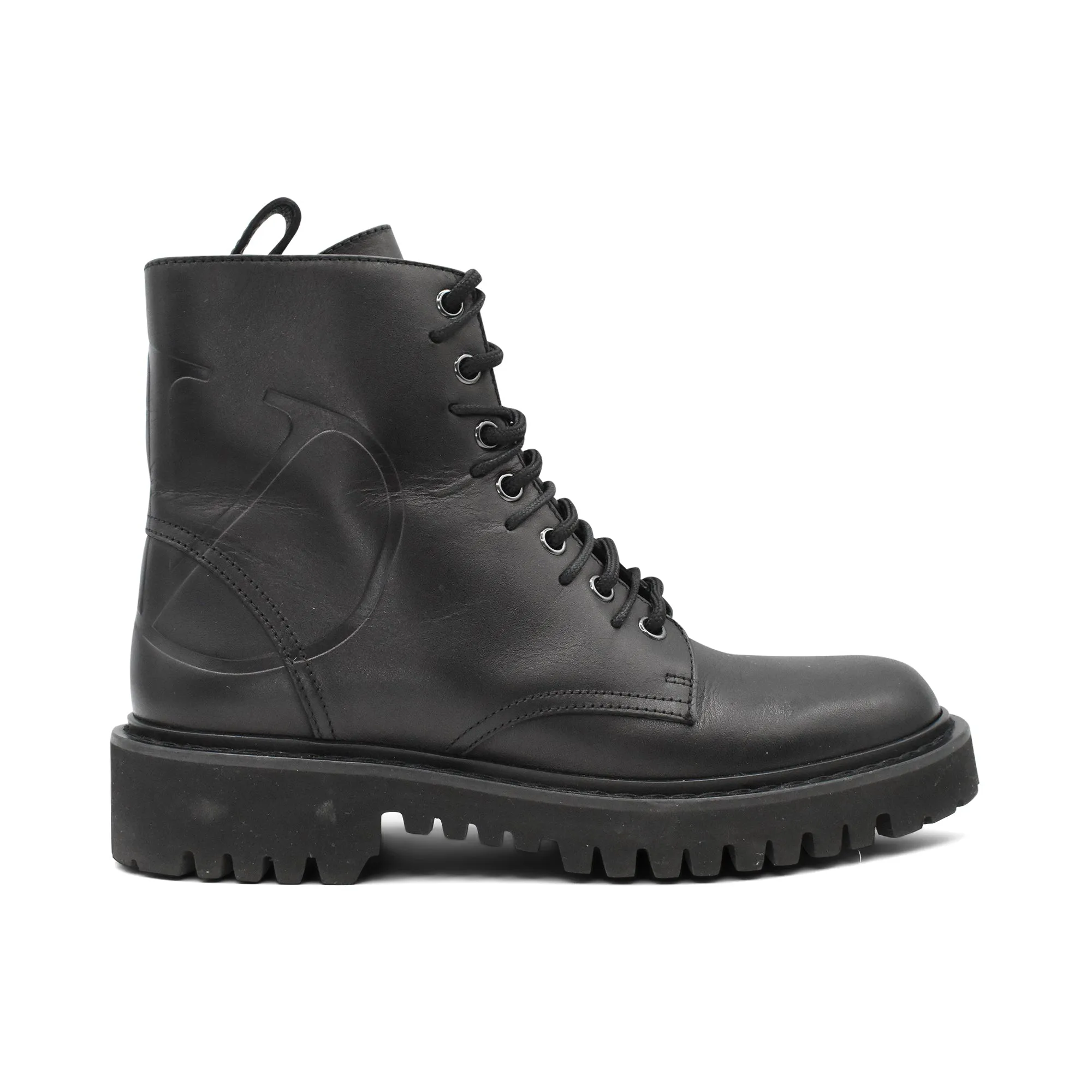 Valentino 'V Logo' Combat Boots - Women's 37