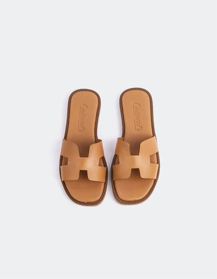 Valmy Tan Leather