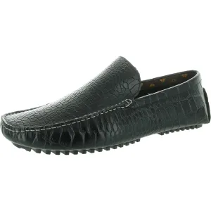 Vildi Mens Leather Slip On Loafers