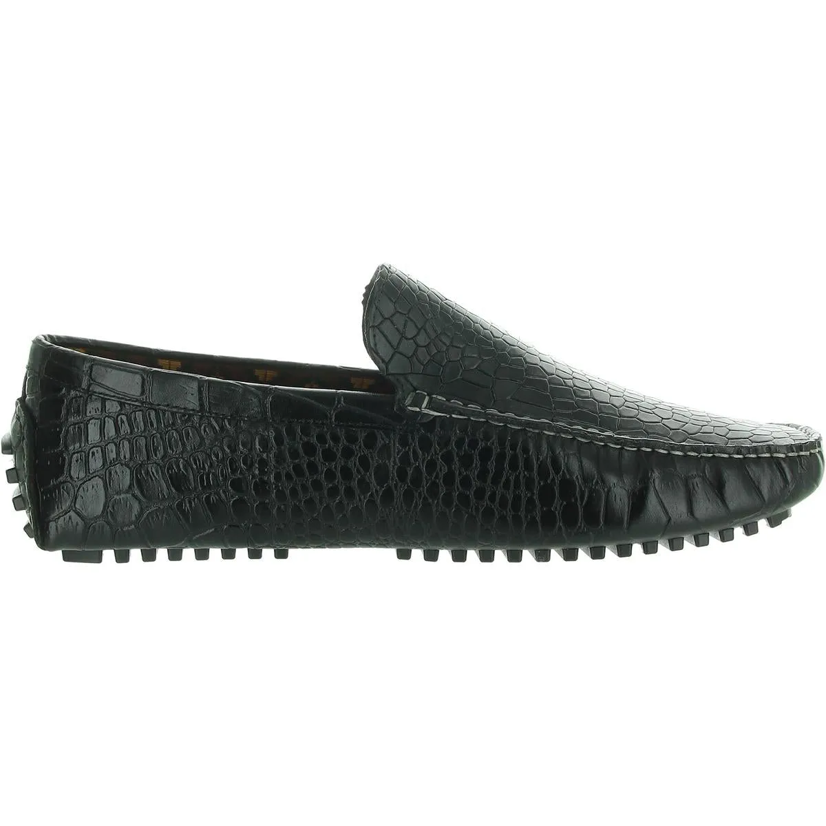 Vildi Mens Leather Slip On Loafers