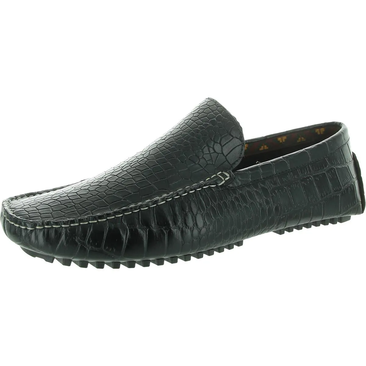 Vildi Mens Leather Slip On Loafers