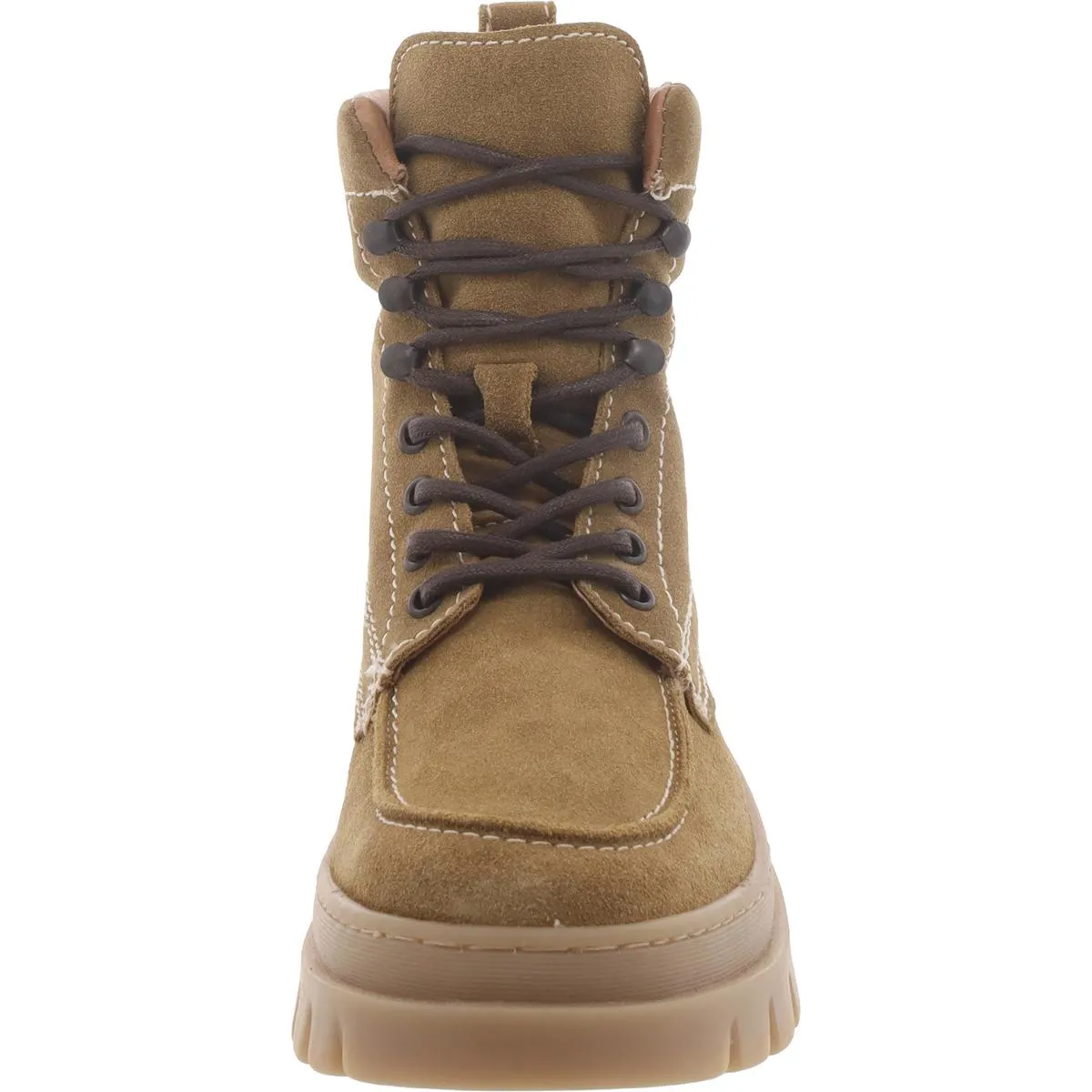Wager Mens Lace Up Round Toe Combat & Lace-Up Boots