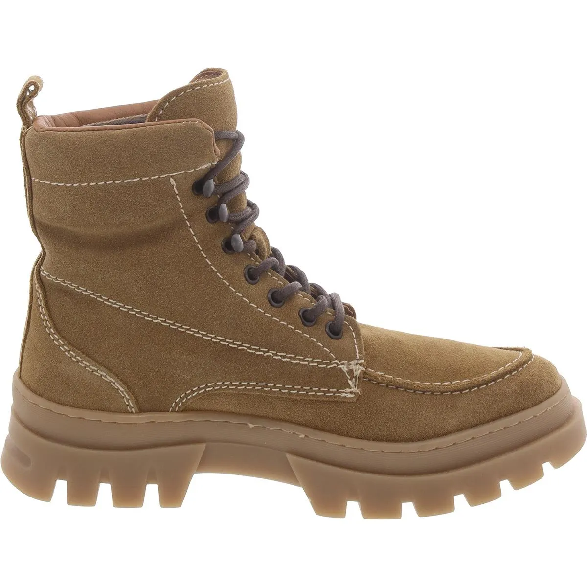 Wager Mens Lace Up Round Toe Combat & Lace-Up Boots