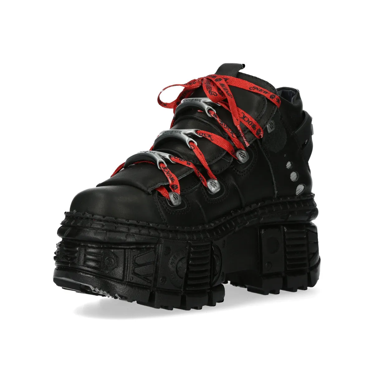 WALL106-C9 Boots Metallic Leather Platform