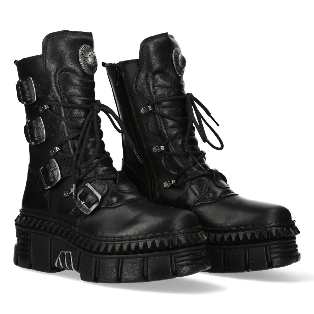 WALL373-S6 Boots Punk Leather Platform