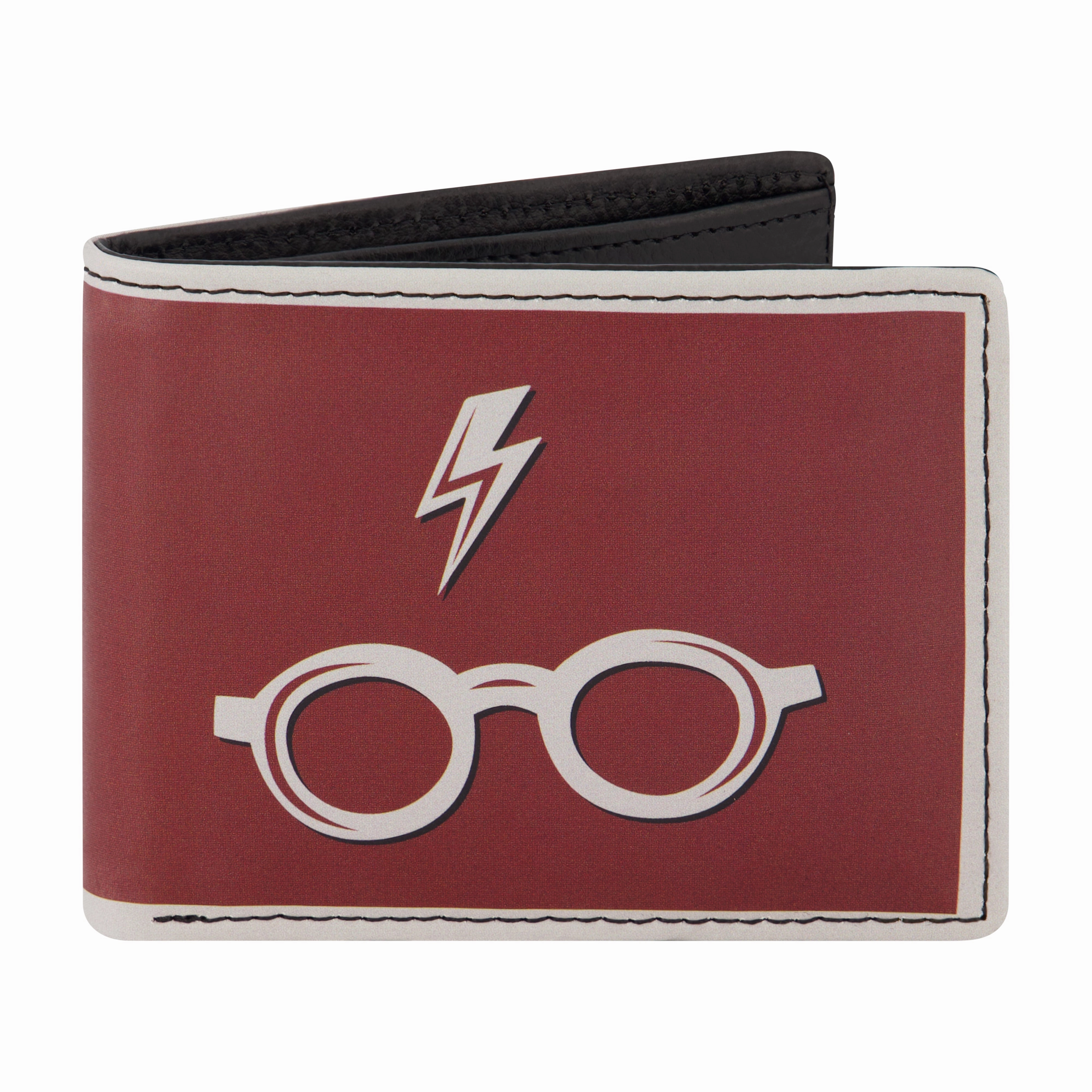 WB HARRY POTTER Lightining Bolt And Glasses in Burgundy Bifold Wallet, Slim Wallet with Decorative Tin for Men and Women ecco Shoes