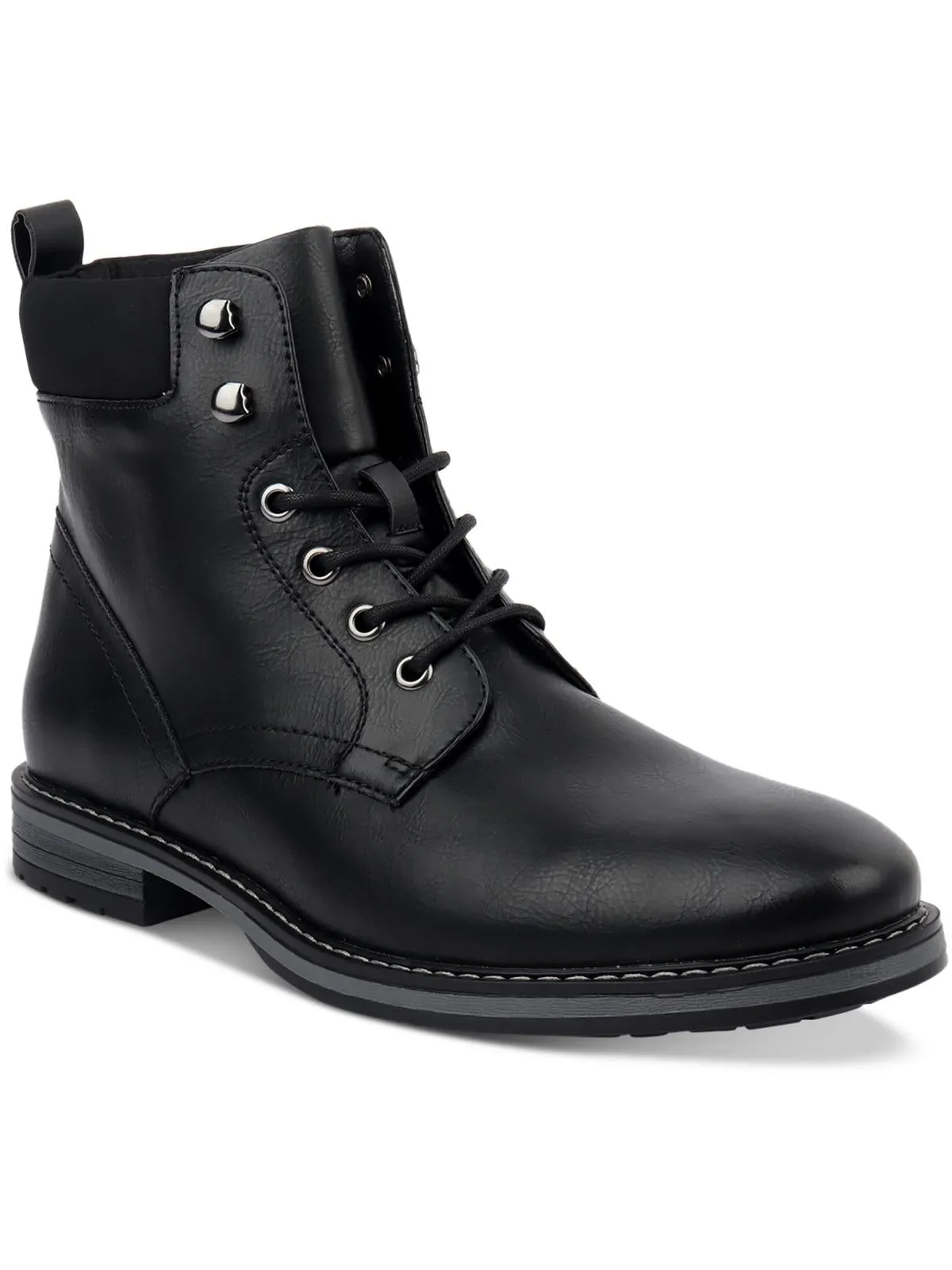Westin Mens Faux Leather Lace-Up Ankle Boots