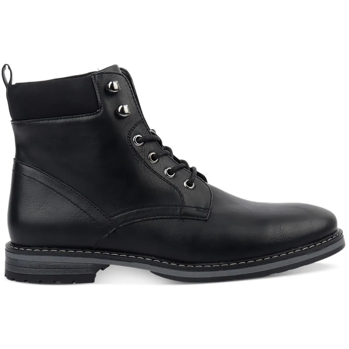 Westin Mens Faux Leather Lace-Up Ankle Boots