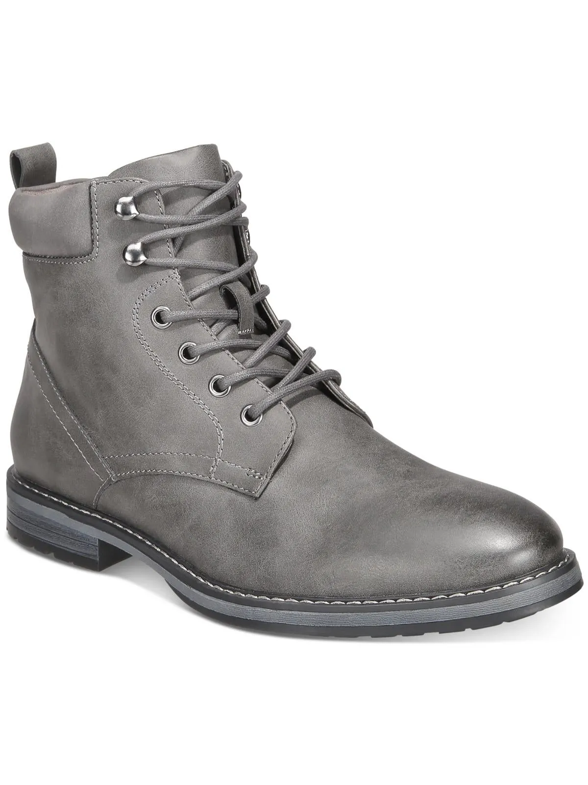 Westin Mens Faux Leather Lace-Up Ankle Boots