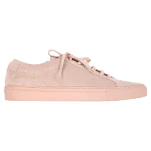 Woman by Common Projects Achilles Sneakers in Pink Suede