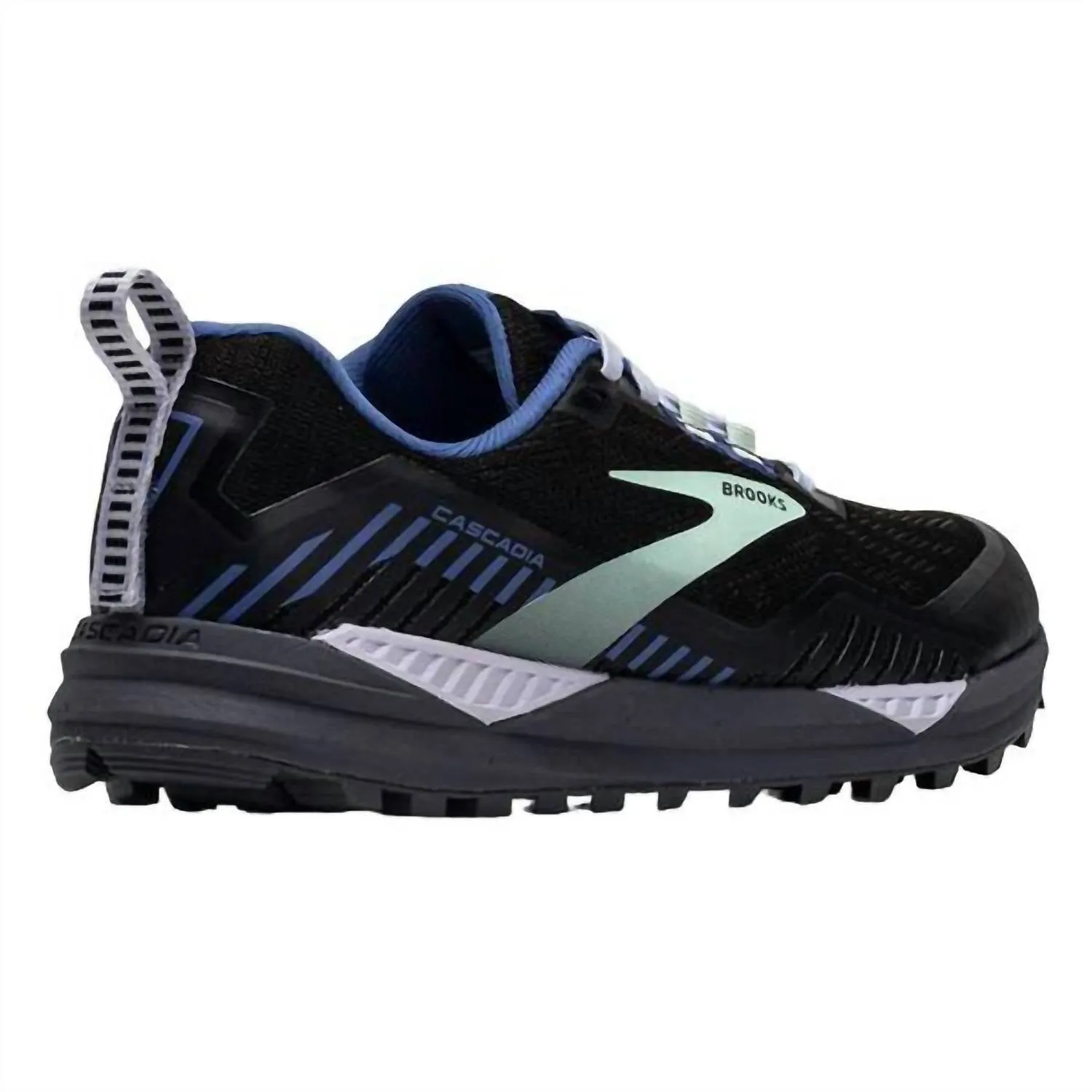 Women Cascadia 15 Gtx Trail Running Shoes - Medium In Black/marlin/blue