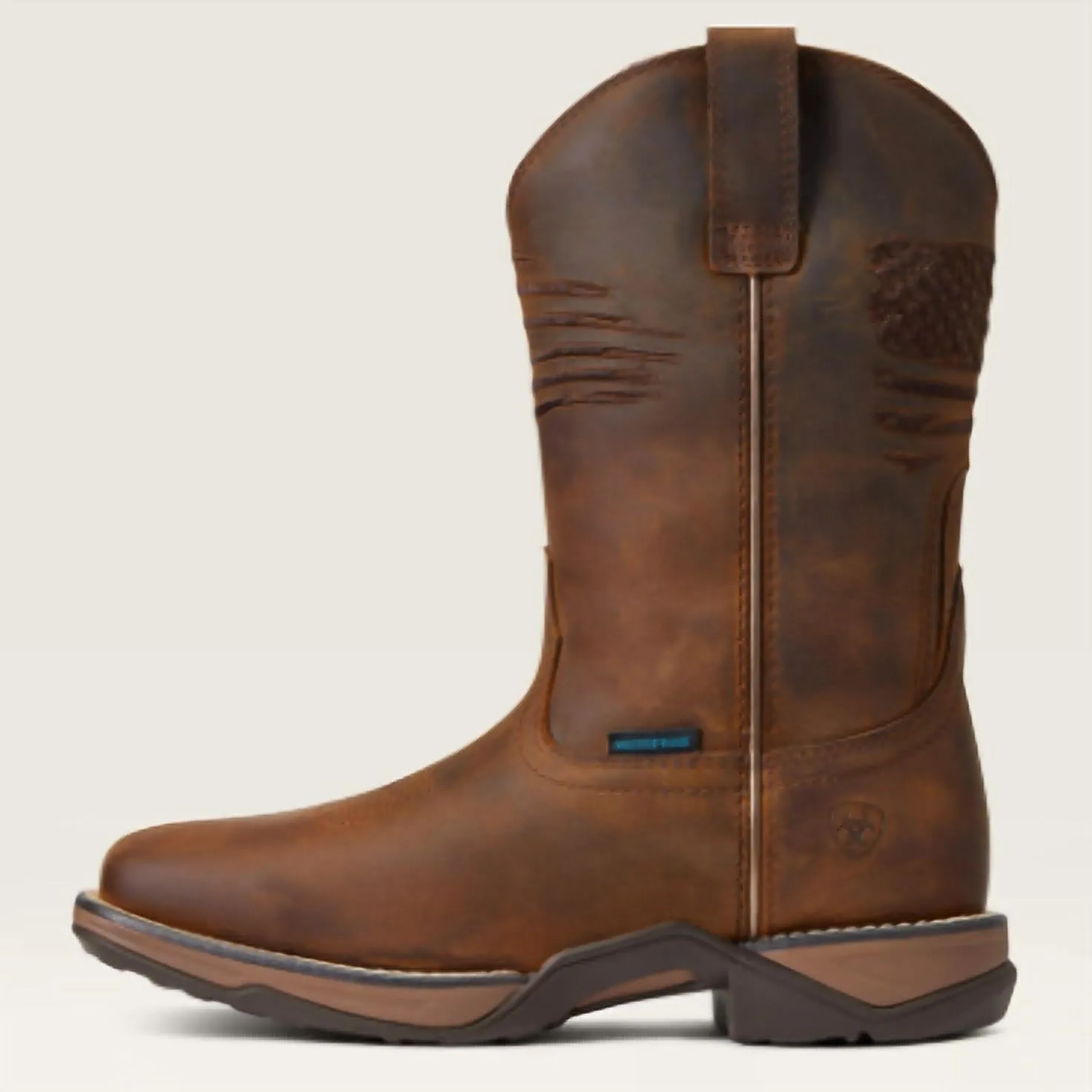 Women's Anthem Patriot Waterproof Western Boots - Medium/wide In Distressed Brown
