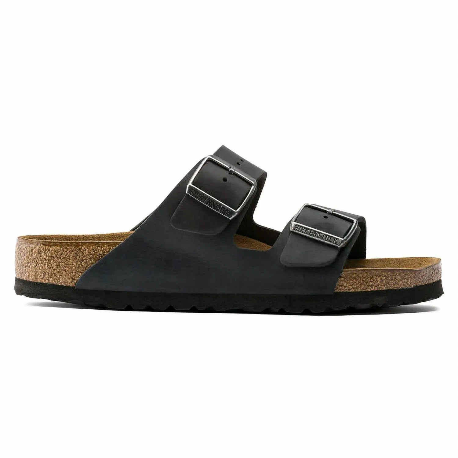 Women's Arizona Soft Footbed Sandal - Regular In Black Oiled