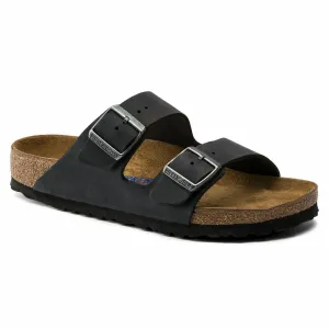 Women's Arizona Soft Footbed Sandal - Regular In Black Oiled