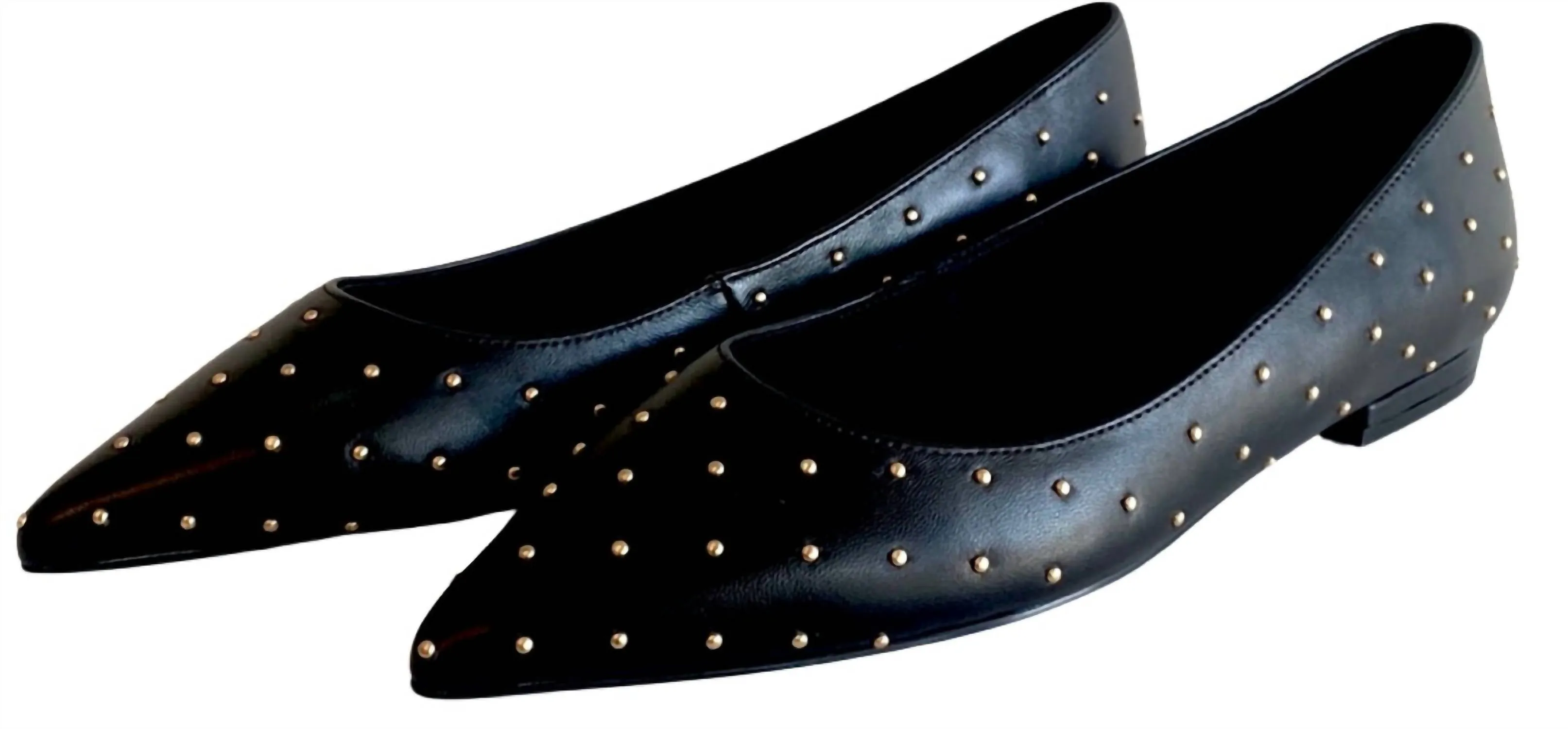 Women's Brie Pointed Flat Shoes In Black/gold
