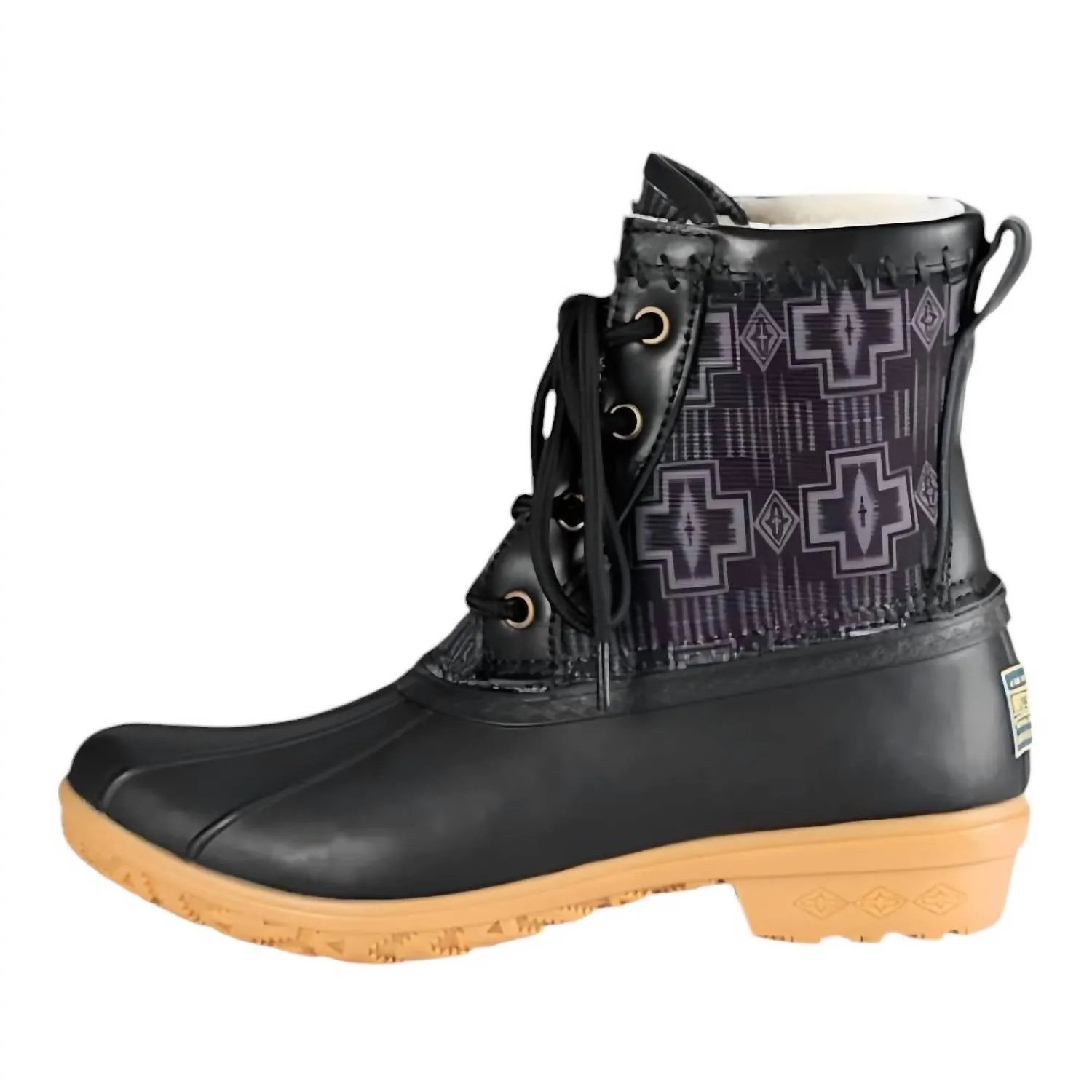 Women’S Classic Harding Print Duck Winter Boots In Black