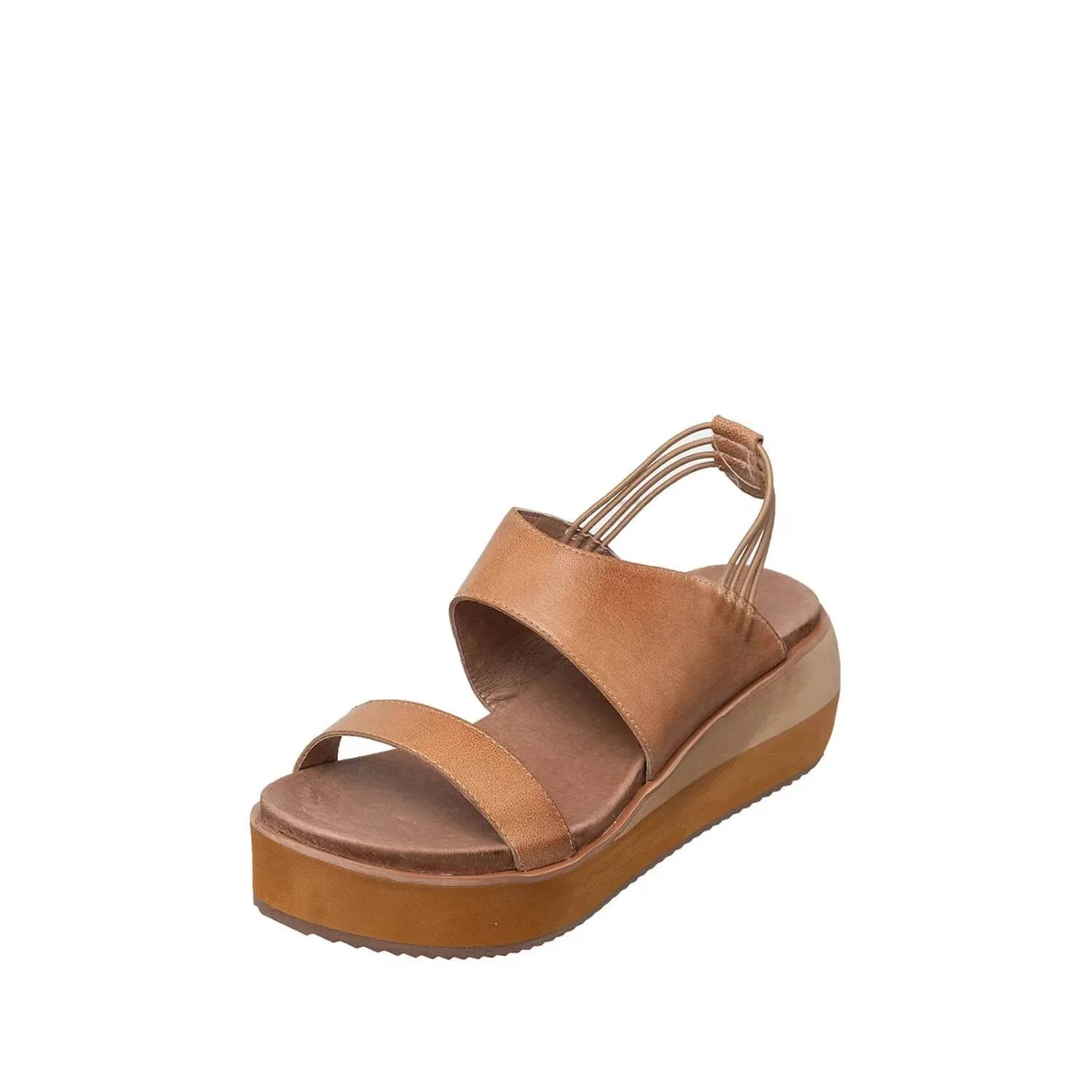 Women's E10 Fanny Platform Sandals In Cognac
