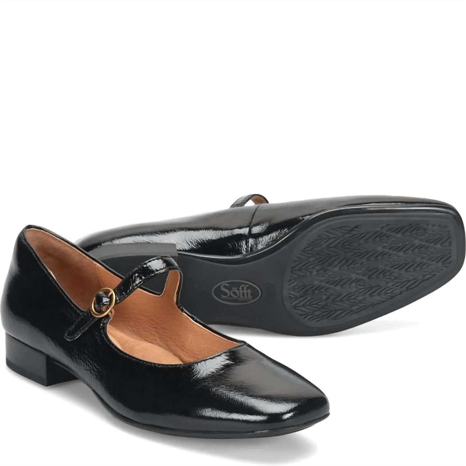 Women's Elsey Flats In Black Patent