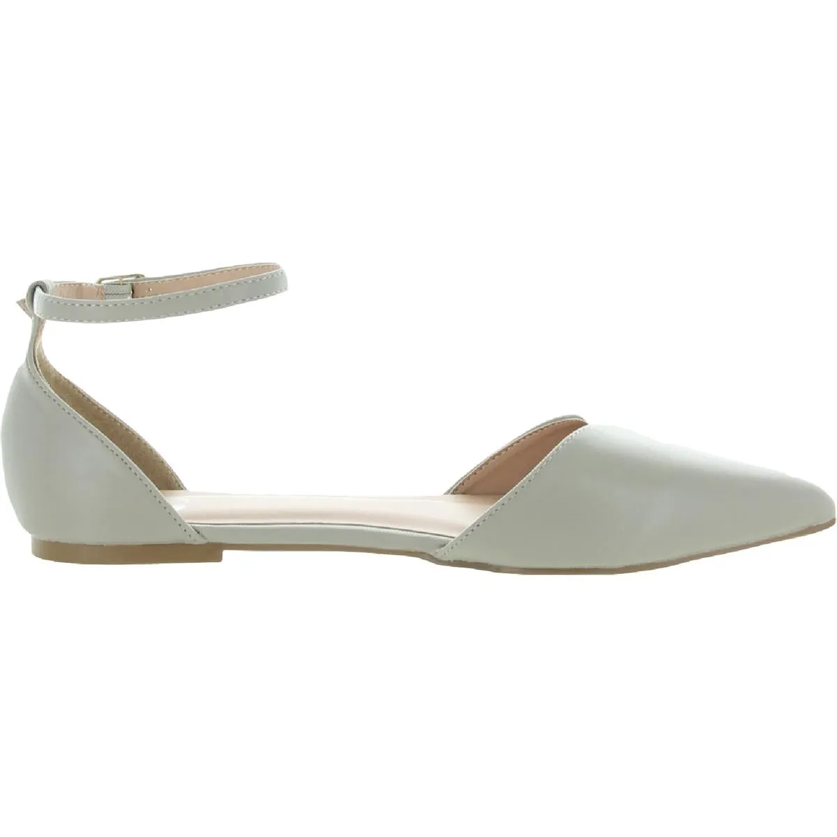 Womens Faux Leather Ankle Strap D'Orsay