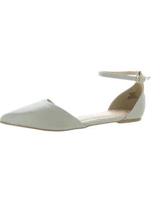 Womens Faux Leather Ankle Strap D'Orsay