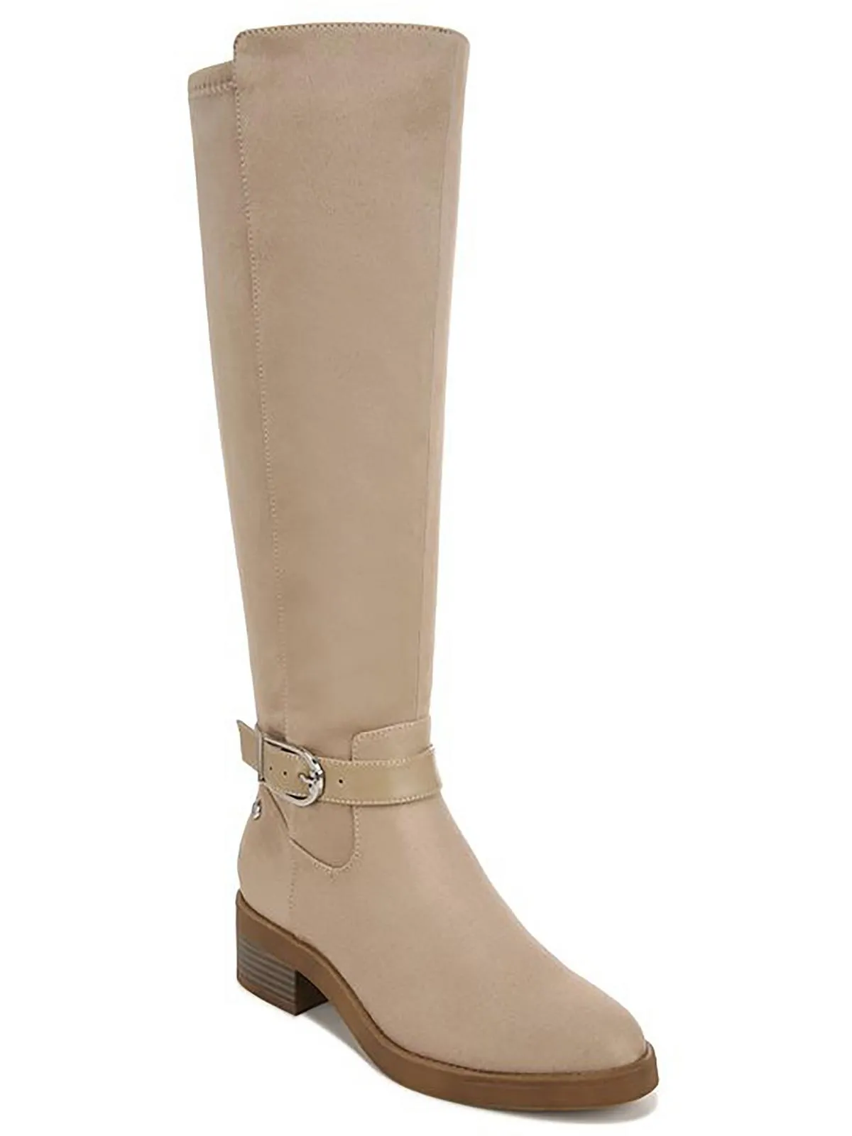 Womens Faux Suede Wide Calf Knee-High Boots