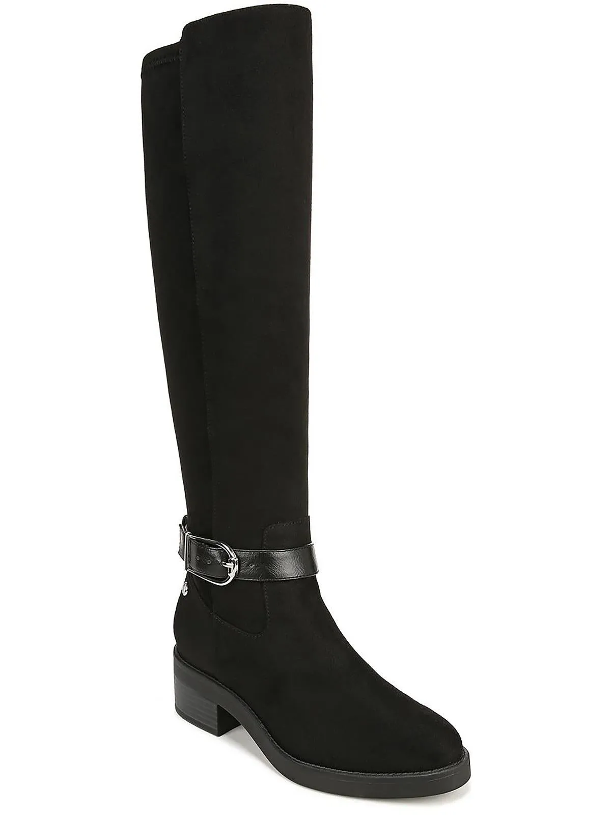Womens Faux Suede Wide Calf Knee-High Boots