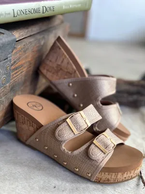 Women's Say The Word Wedge Sandals In Brown