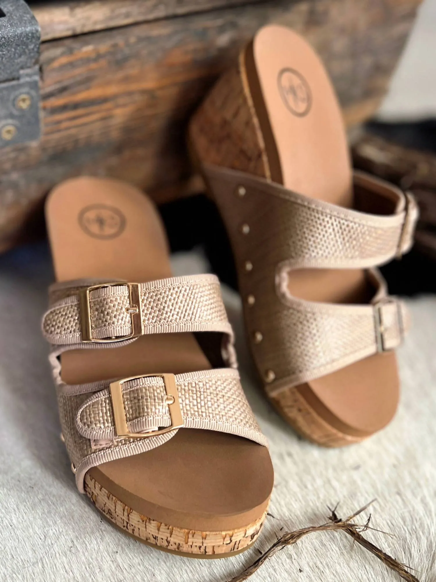 Women's Say The Word Wedge Sandals In Brown