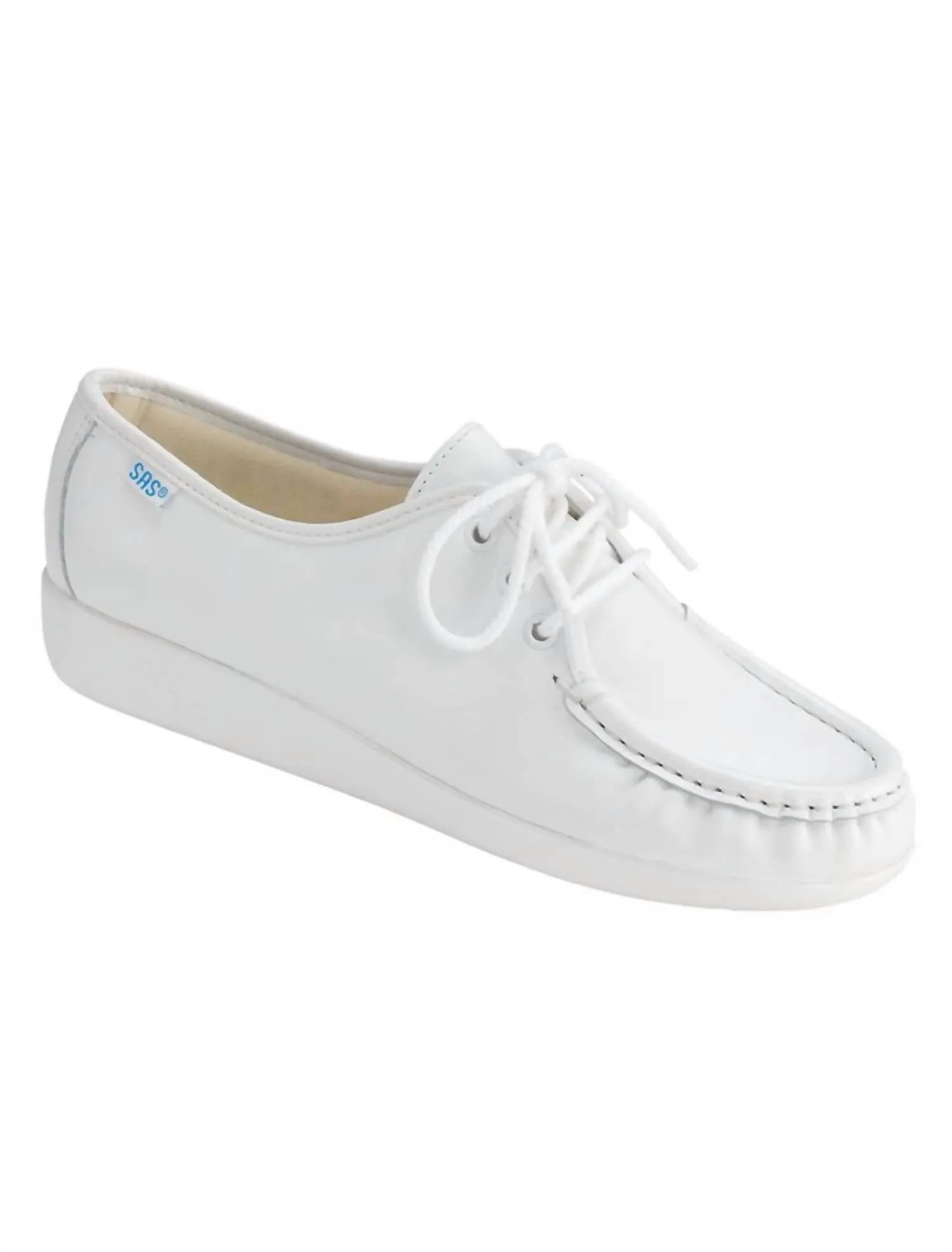 Women's Siesta Lace Up Loafer - Narrow In White