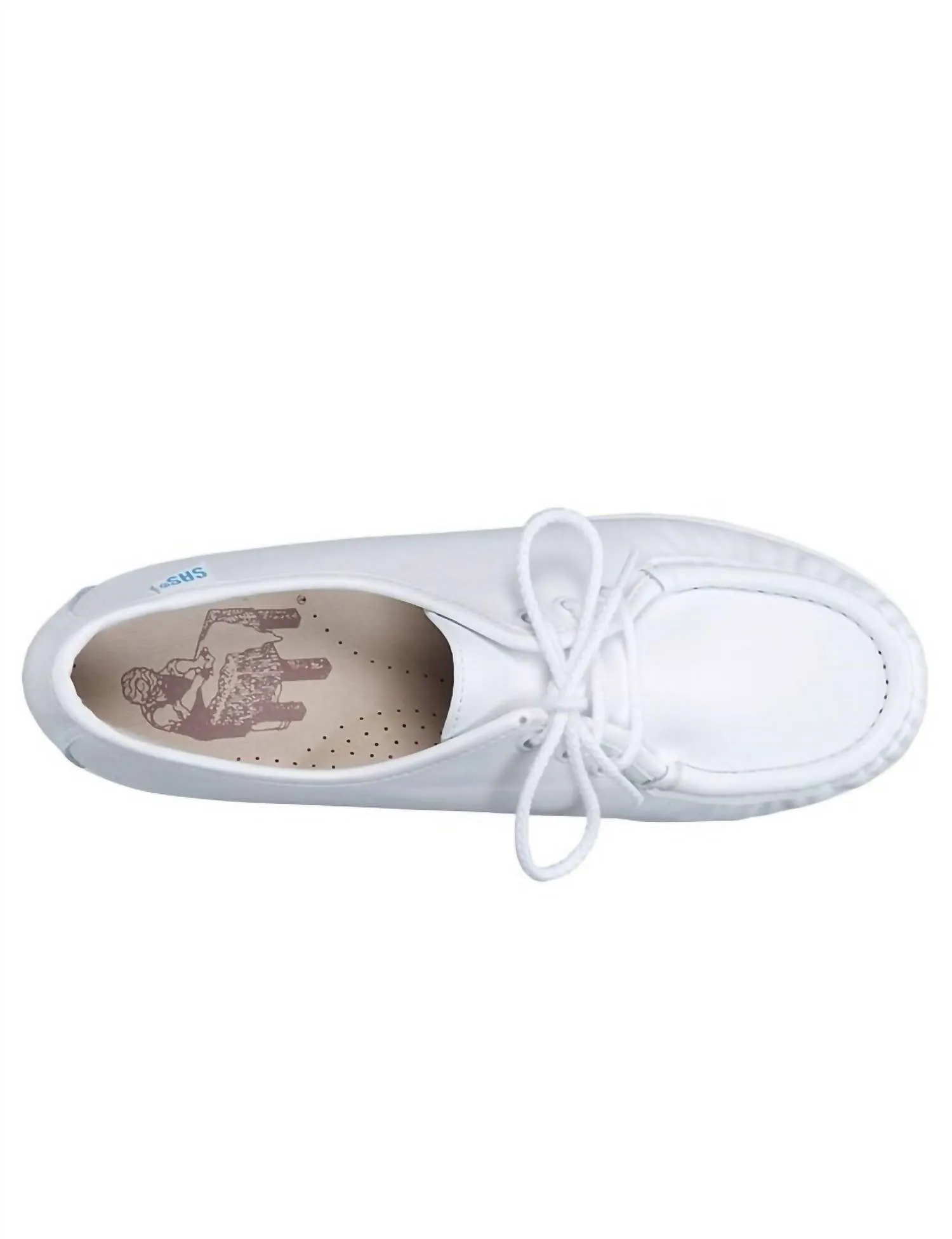 Women's Siesta Lace Up Loafer - Narrow In White