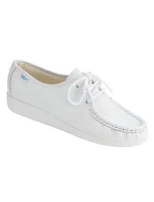 Women's Siesta Lace Up Loafer - Narrow In White