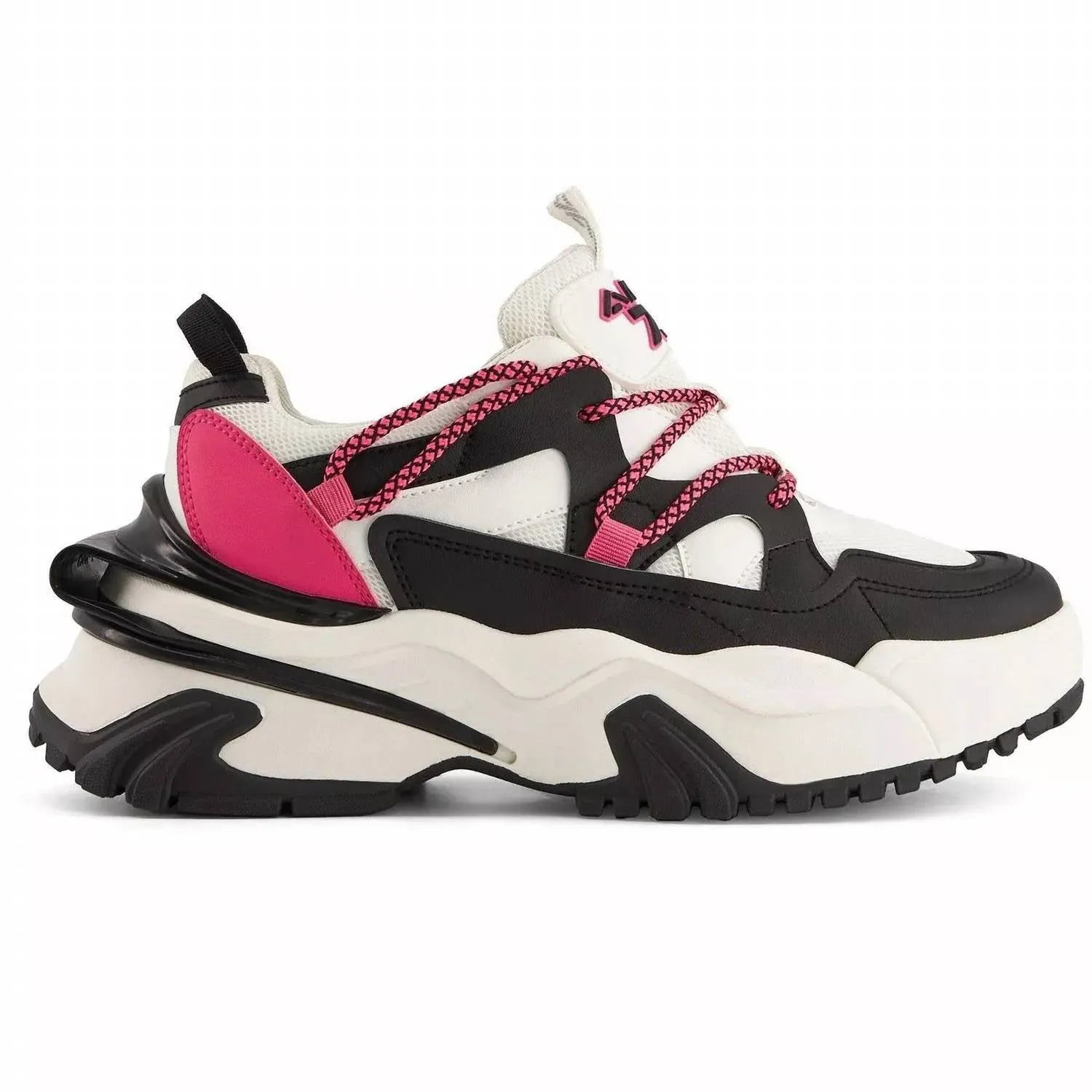 Women's Urban Style Multicolor Sneakers In White And Black