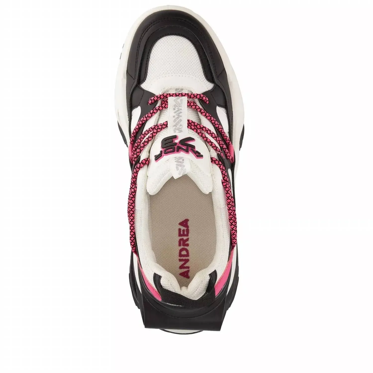 Women's Urban Style Multicolor Sneakers In White And Black