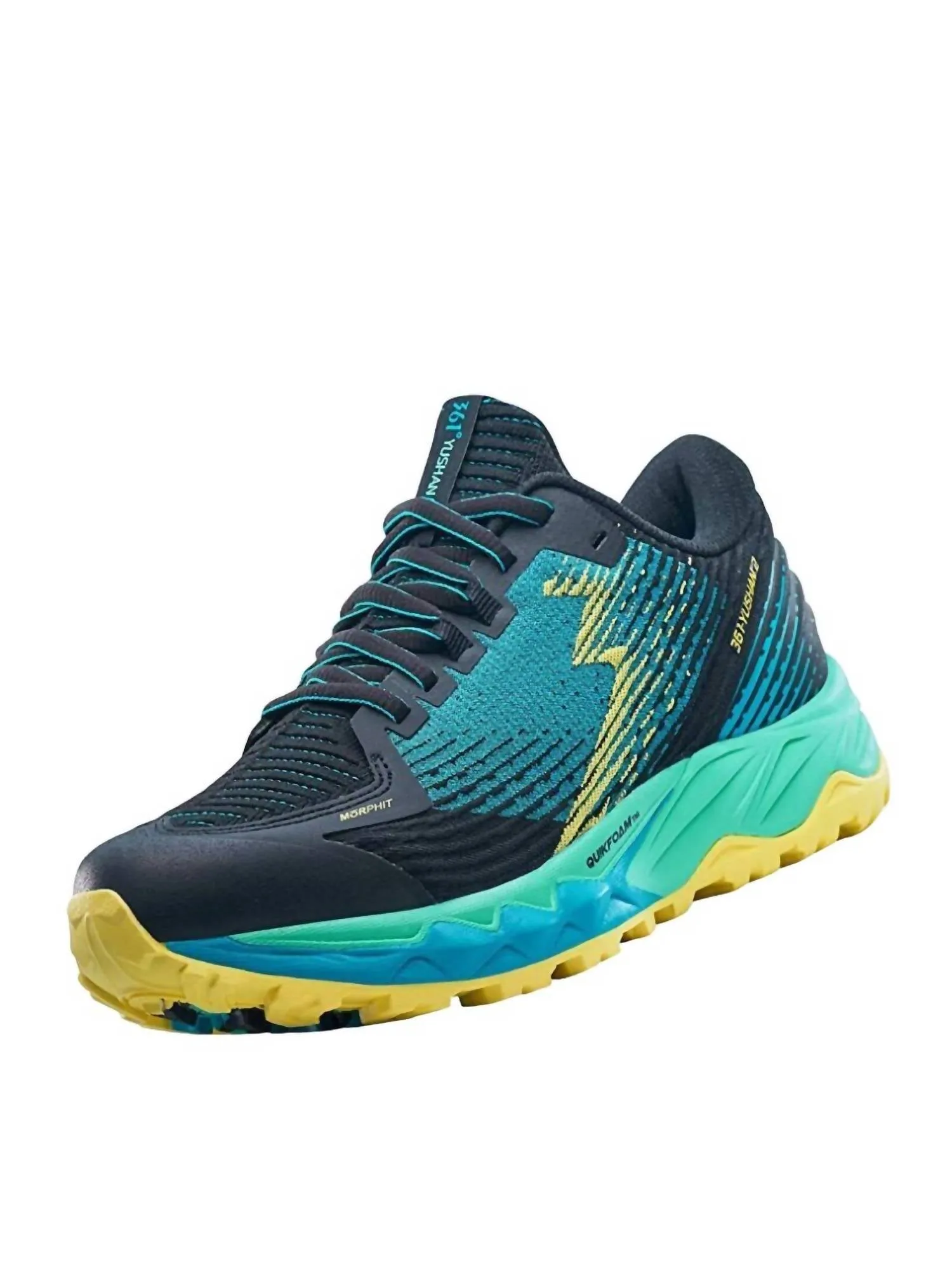 Women's Yushans 2 Trail Running Shoes - Medium Width In Black, Scuba Blue