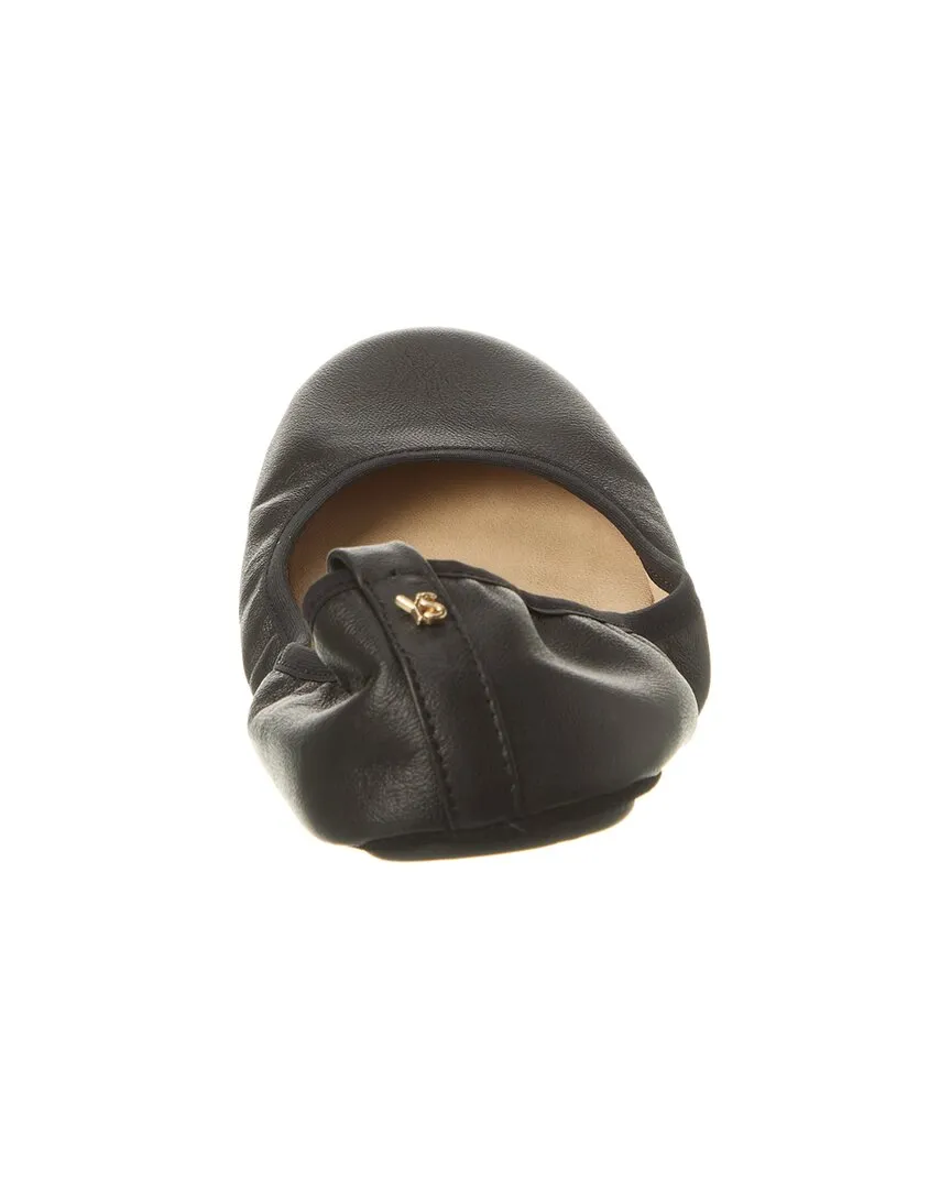 Yosi Samra Sofia Ankle Wrap Leather Flat