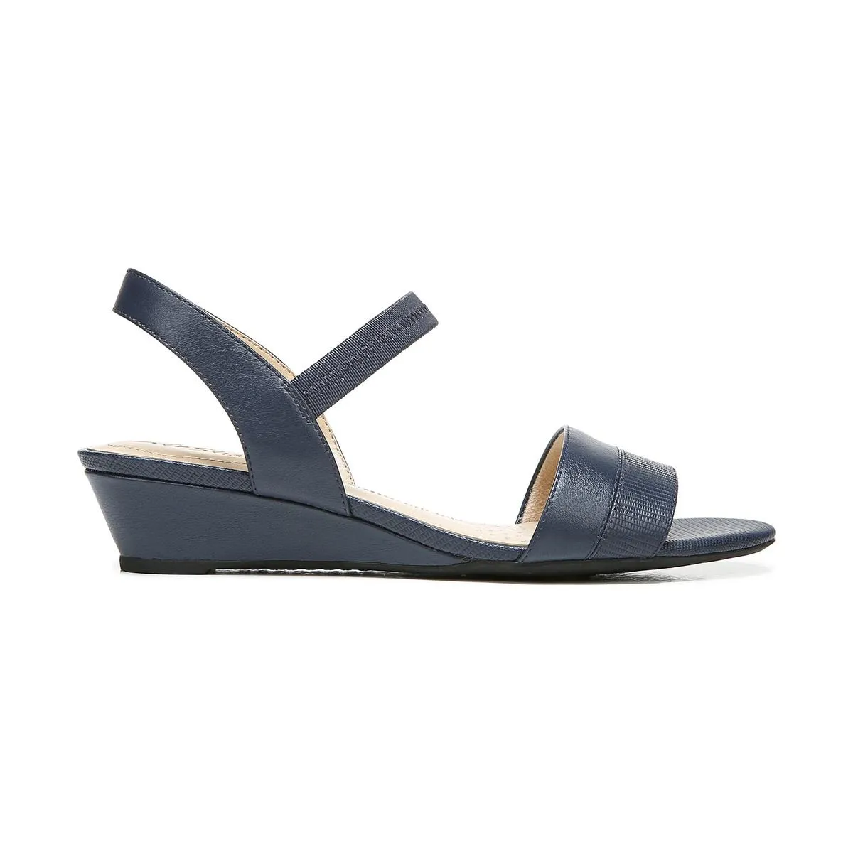 Yuma Womens Faux Leather Lizard Print Wedge Sandals